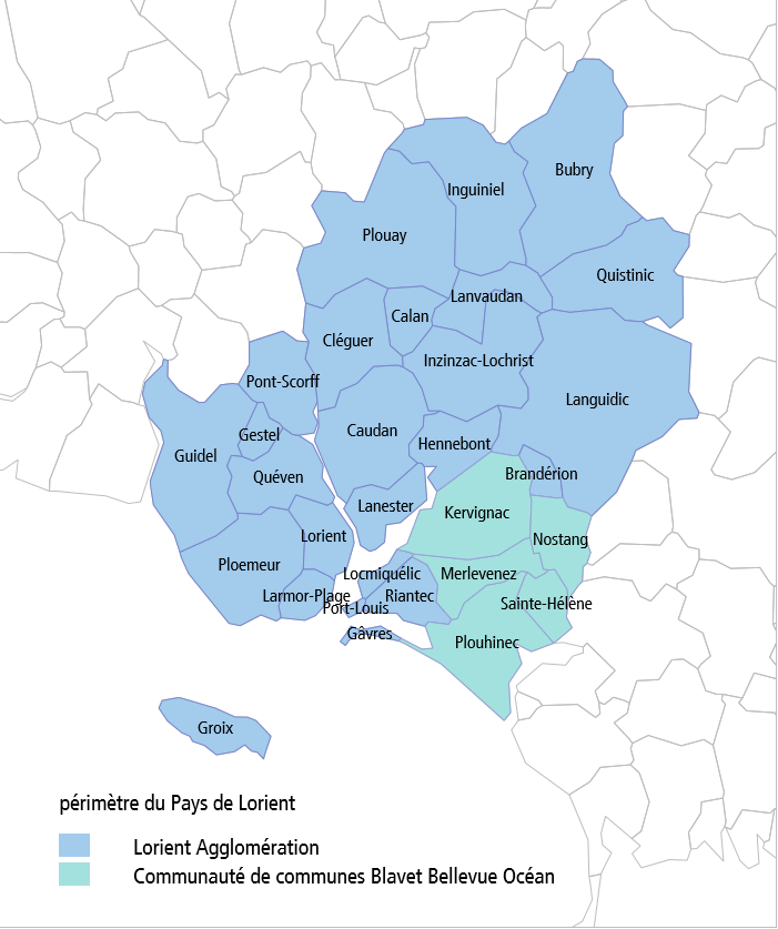 Carte du Pays de Lorient